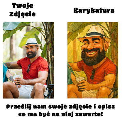 Karykatura z Twojego Zdjęcia Obraz  Prezent Urodziny Ślub