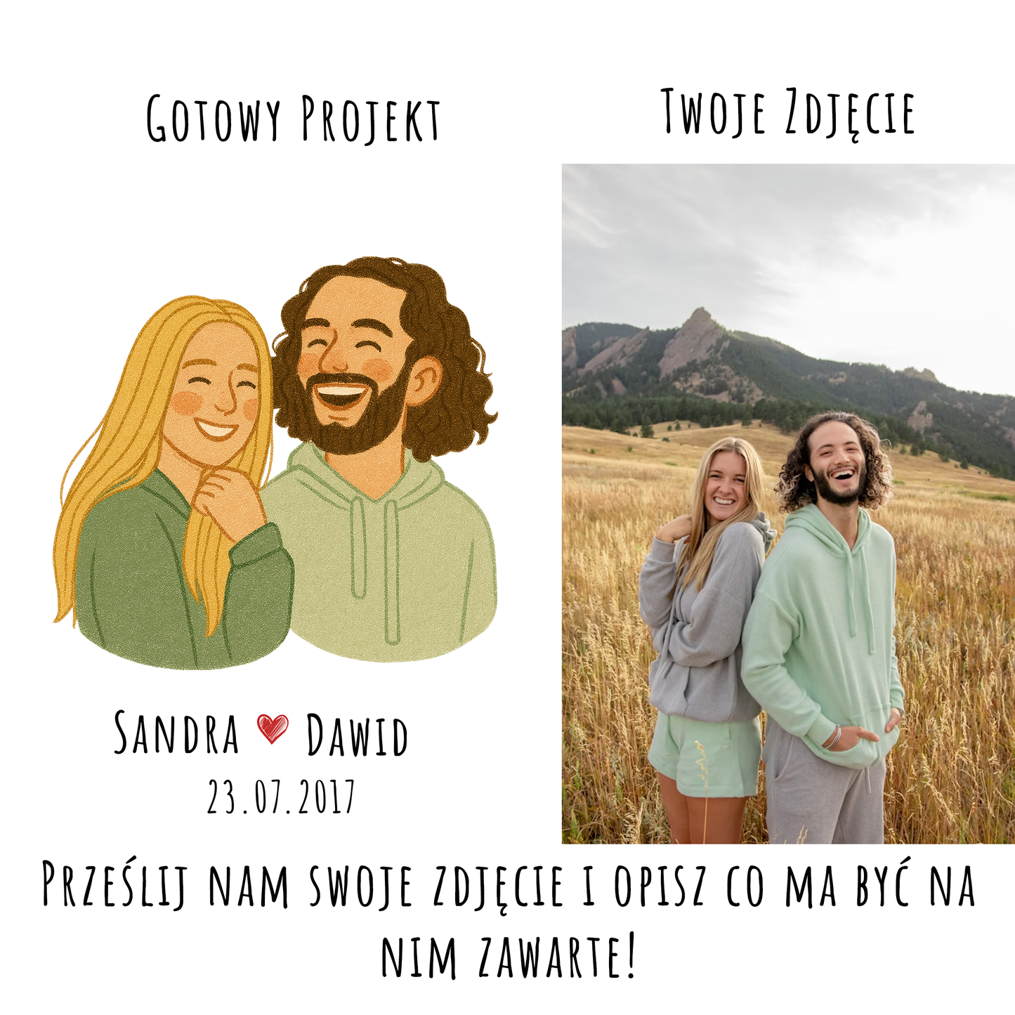 Wydruk z Twojego Zdjęcia Plakat  Prezent Urodziny Ślub