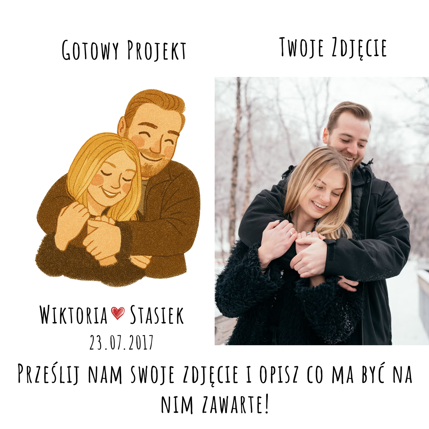 Wydruk z Twojego Zdjęcia Plakat  Prezent Urodziny Ślub