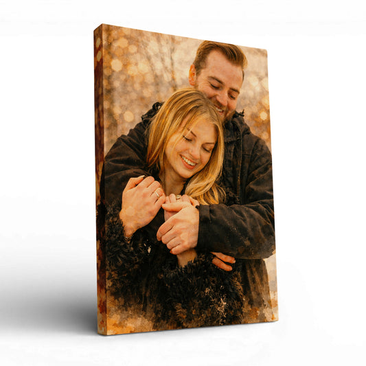 Wydruk z Twojego Zdjęcia Obraz Akwarelowy  Prezent Urodziny Ślub