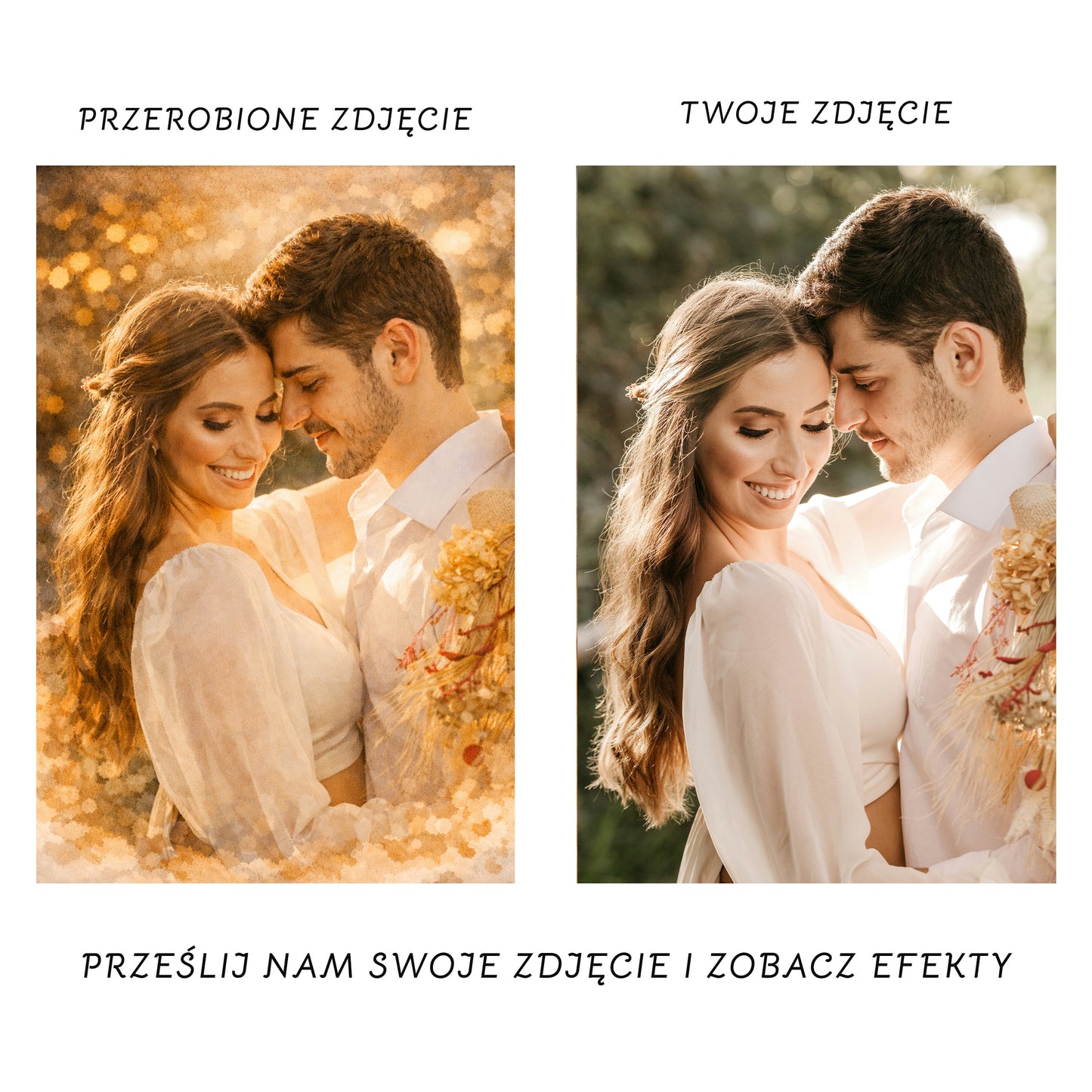 Wydruk z Twojego Zdjęcia Plakat Akwarelowy  Prezent Urodziny Ślub