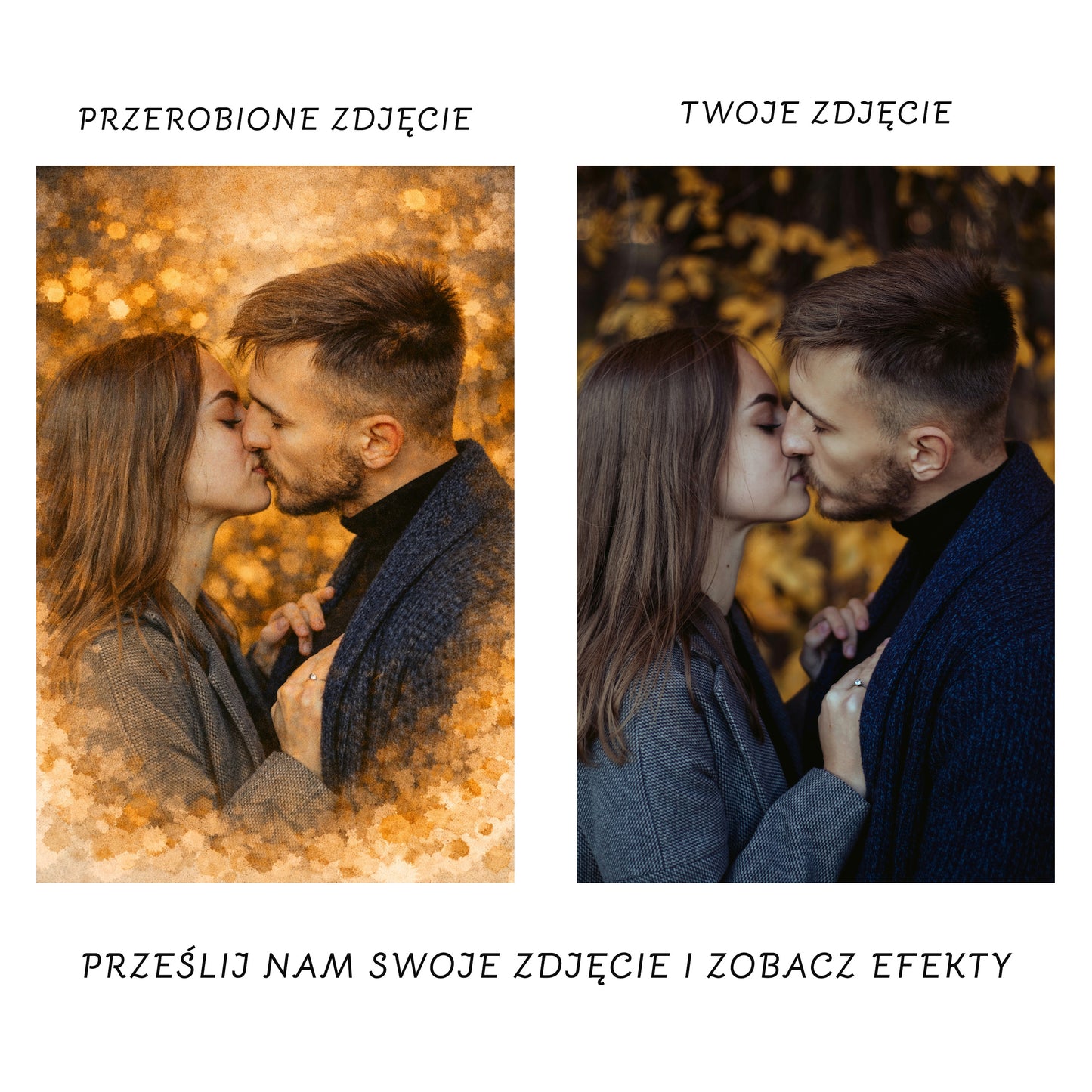 Wydruk z Twojego Zdjęcia Plakat Akwarelowy  Prezent Urodziny Ślub