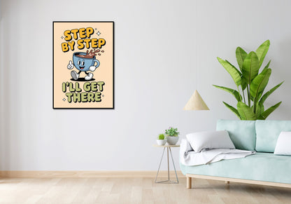 Plakat  Motywacyjny Afirmacja Retro Vintage Do Salonu Kawosz