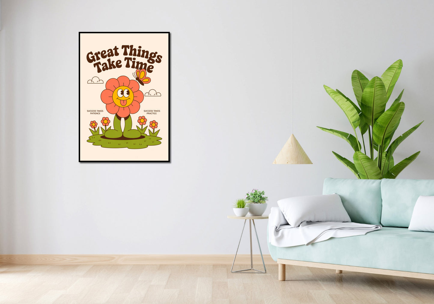 Plakat  Motywacyjny Afirmacja Retro Vintage Do Salonu Great Things