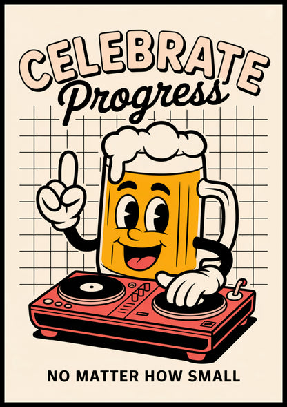 Plakat  Motywacyjny Afirmacja Retro Vintage Do Salonu Celebrate