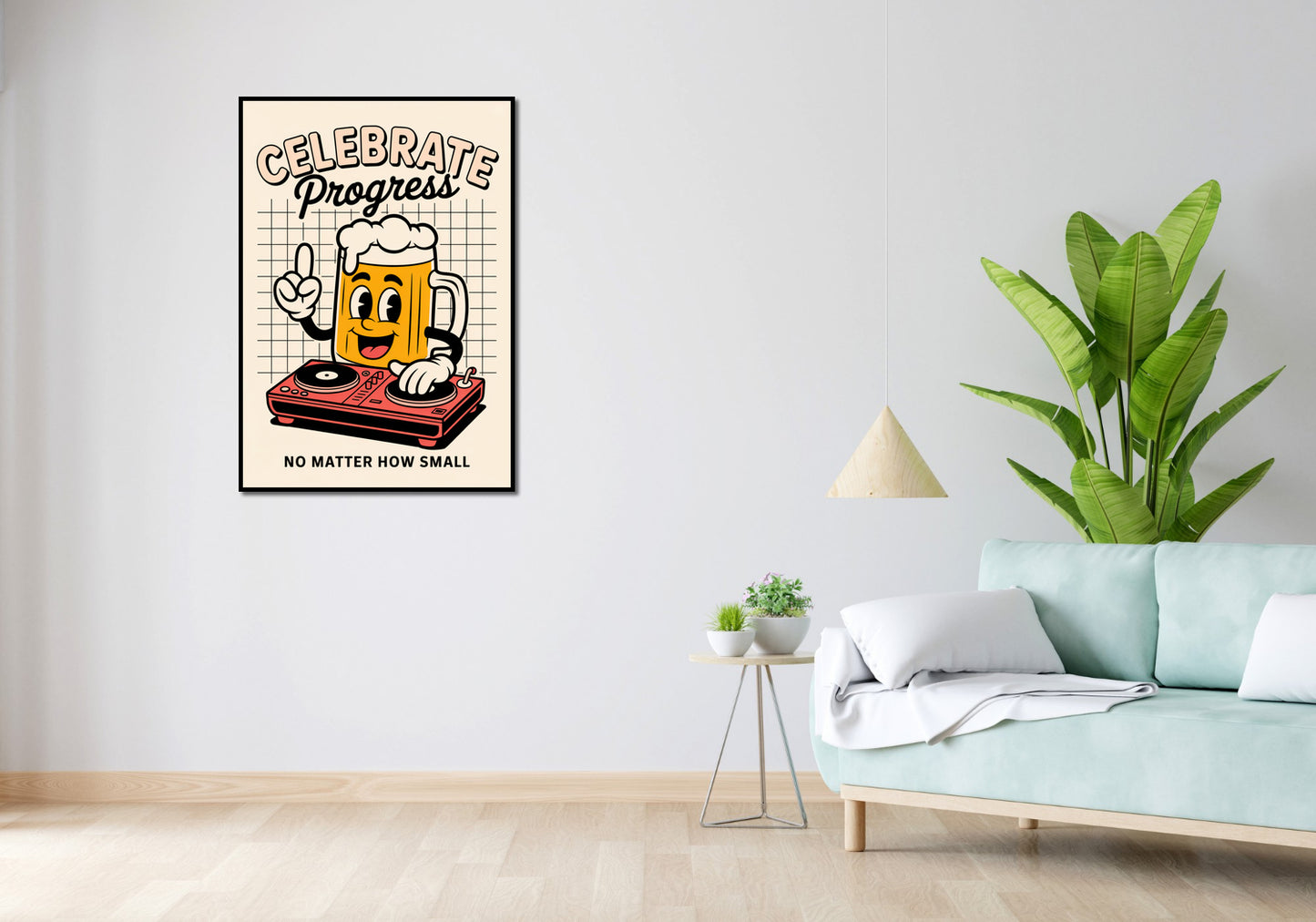 Plakat  Motywacyjny Afirmacja Retro Vintage Do Salonu Celebrate