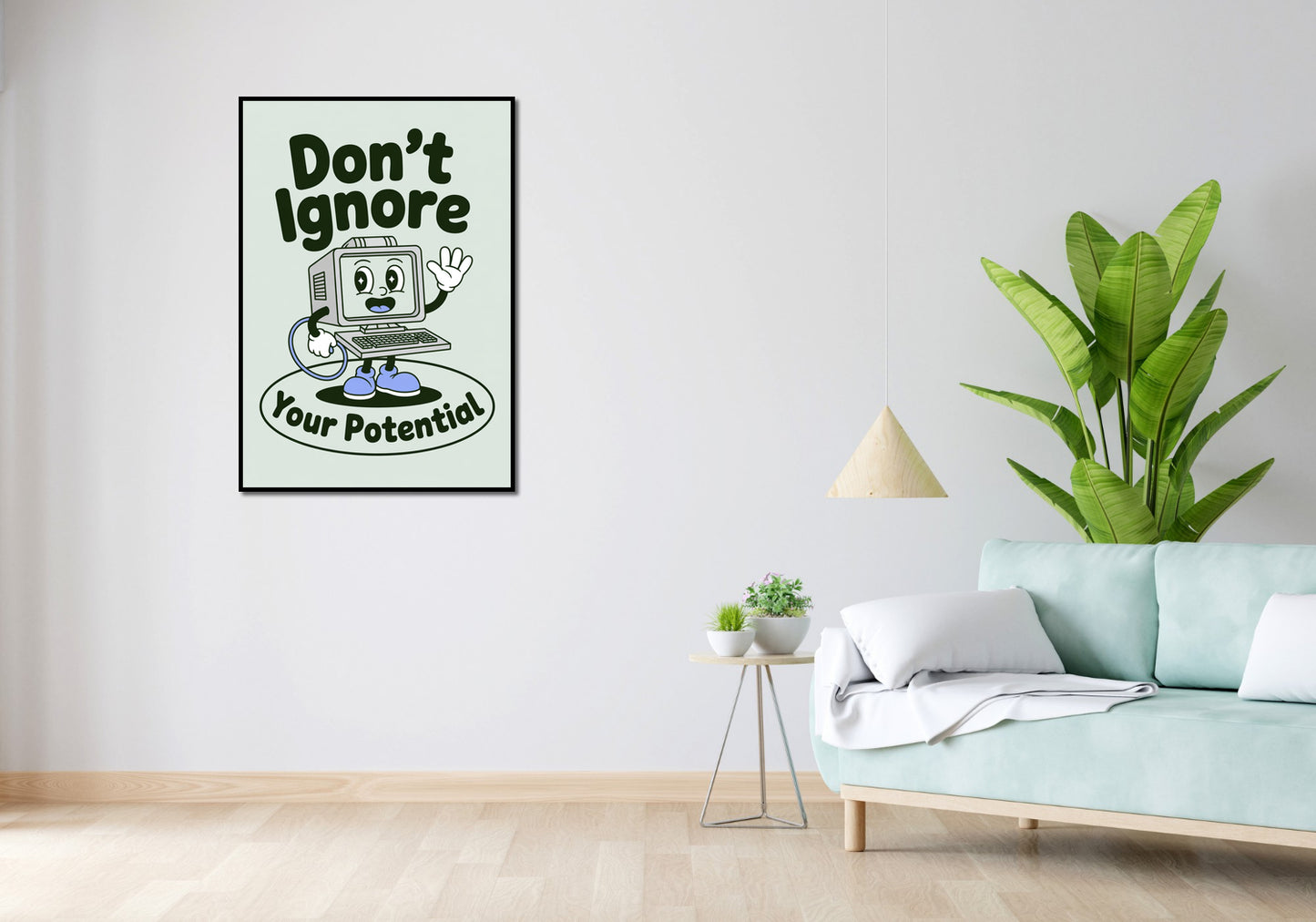 Plakat  Motywacyjny Afirmacja Retro Vintage Do Salonu Nie Ignoruj
