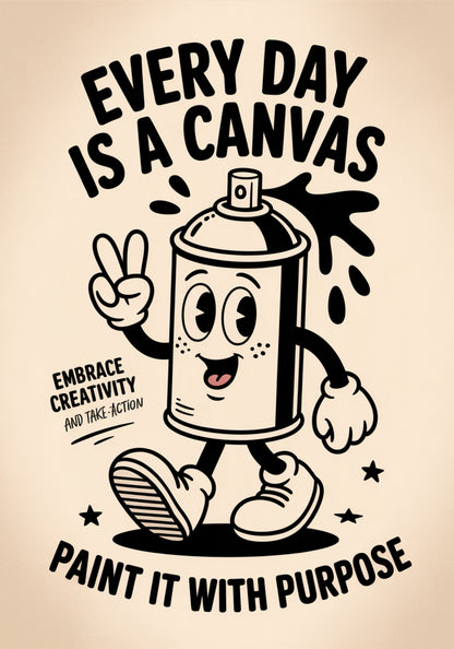 Plakat  Motywacyjny Afirmacja Retro Vintage Do Salonu Every Day