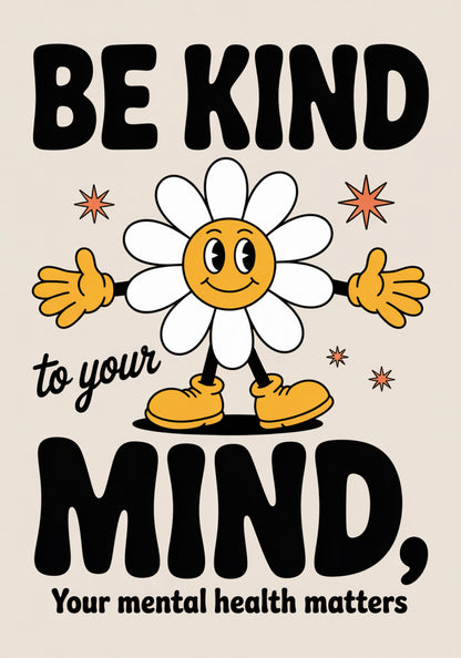 Plakat  Motywacyjny Afirmacja Retro Vintage Do Salonu Be Kind