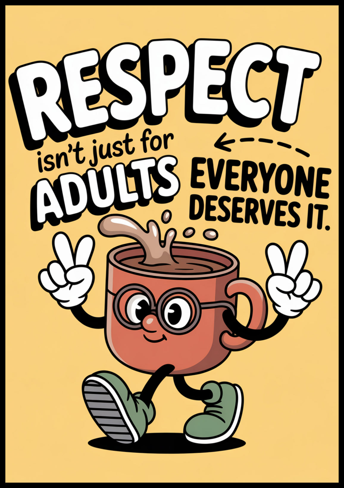 Plakat   Motywacyjny Afirmacja Retro Vintage Do Salonu  Respect