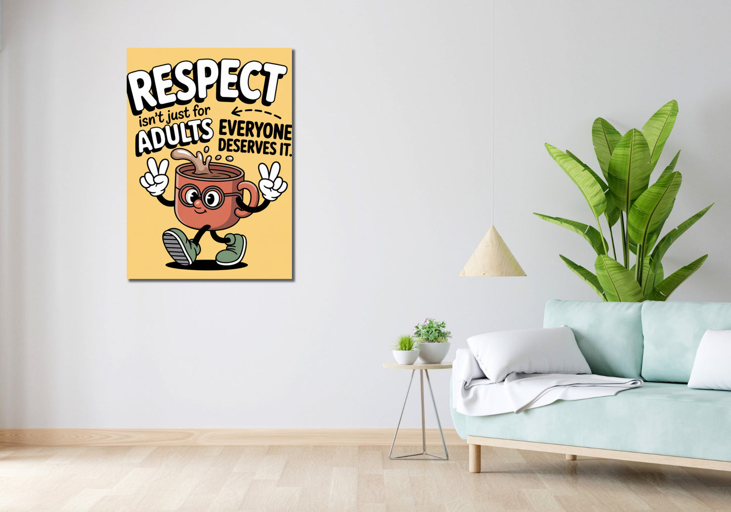 Obraz   Motywacyjny Afirmacja Retro Vintage Do Salonu  Respect
