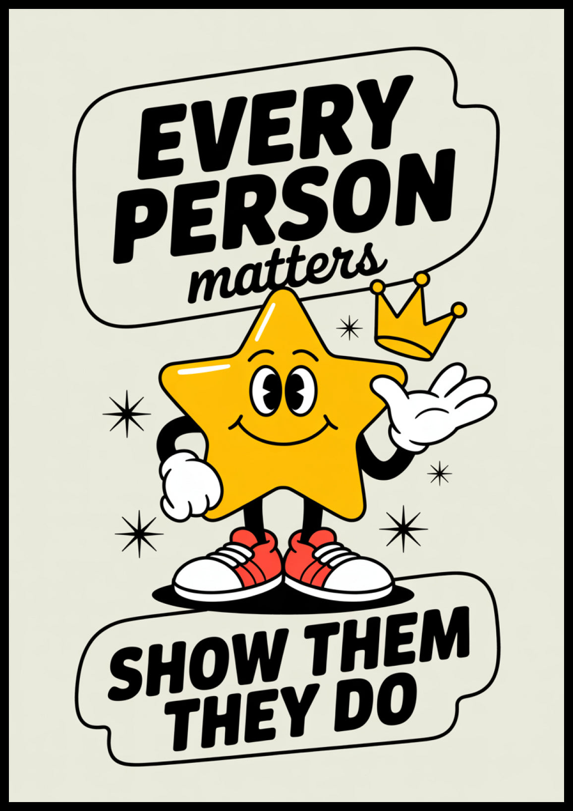 Plakat  Motywacyjny Afirmacja Retro Vintage Do Salonu Every Person