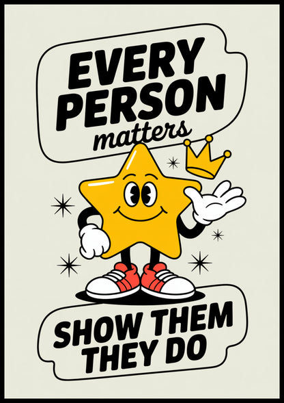 Plakat  Motywacyjny Afirmacja Retro Vintage Do Salonu Every Person