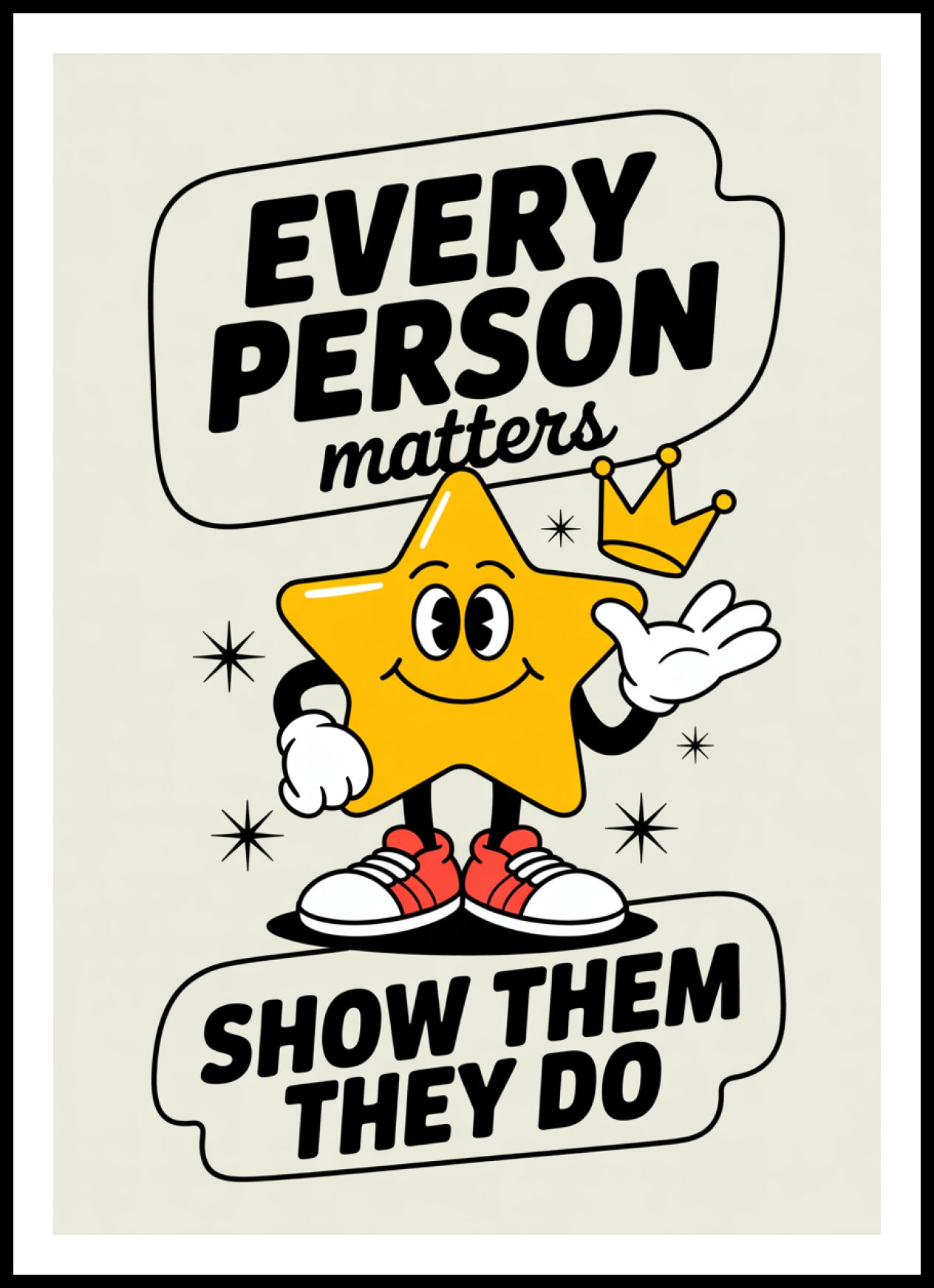 Plakat  Motywacyjny Afirmacja Retro Vintage Do Salonu Every Person