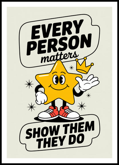 Plakat  Motywacyjny Afirmacja Retro Vintage Do Salonu Every Person