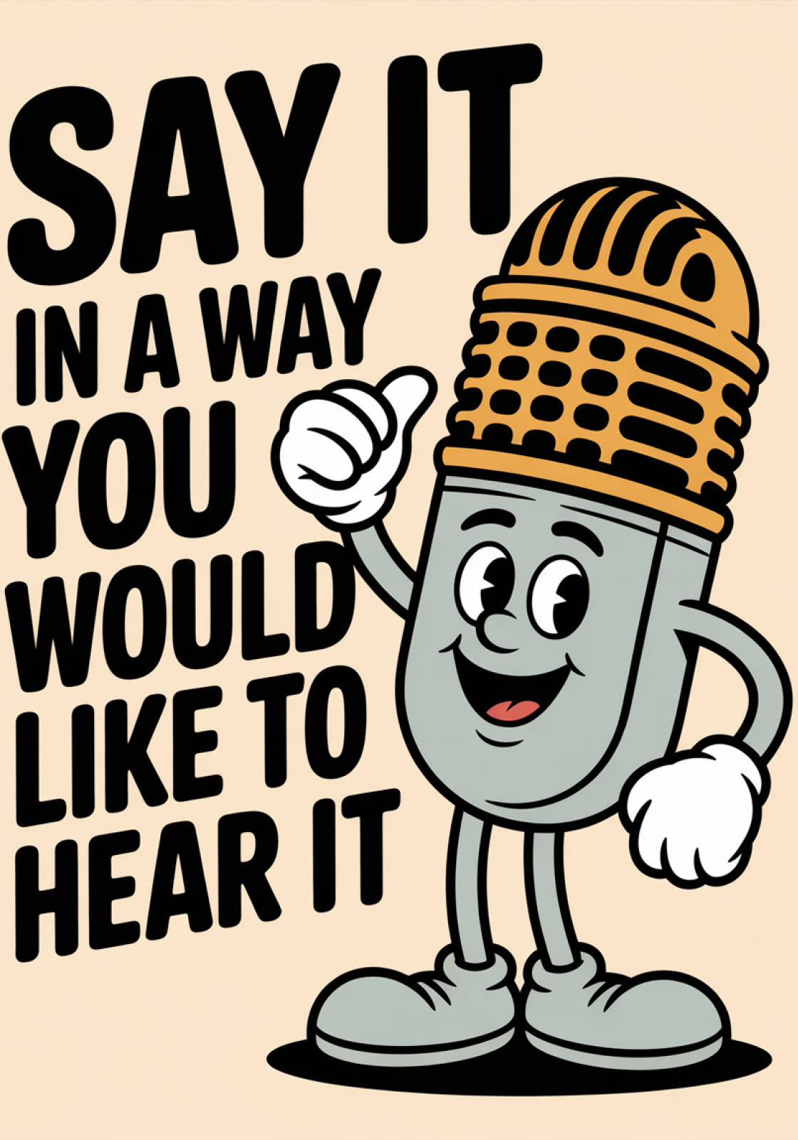 Plakat   Motywacyjny Afirmacja Retro Vintage do Salonu Say It