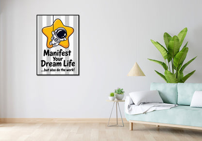 Plakat  Motywacyjny Afirmacja Retro Vintage Do Salonu Manifest