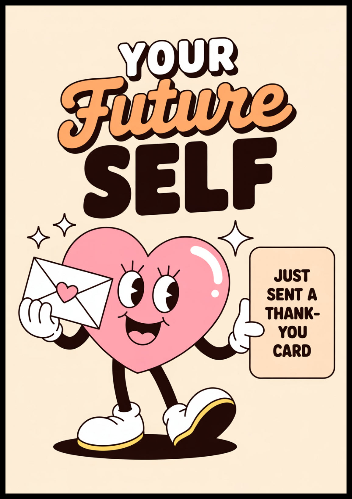 Plakat  Motywacyjny Afirmacja Retro Vintage Do Salonu Your Future
