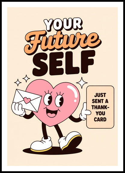 Plakat  Motywacyjny Afirmacja Retro Vintage Do Salonu Your Future