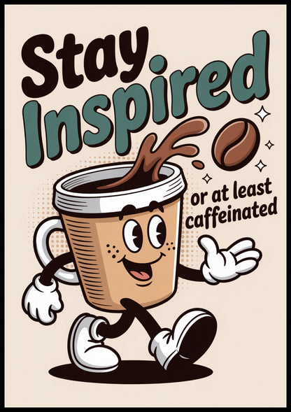 Plakat  Motywacyjny Afirmacja Retro Vintage Do Salonu Stay Inspired