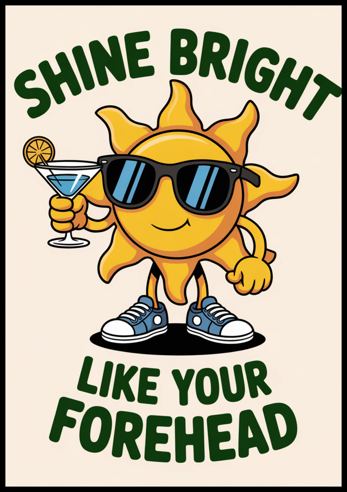 Plakat  Motywacyjny Afirmacja Retro Vintage Do Salonu Shine Bright