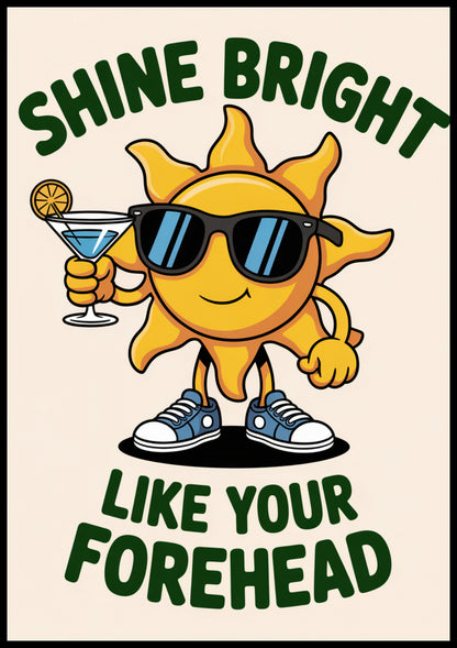 Plakat  Motywacyjny Afirmacja Retro Vintage Do Salonu Shine Bright