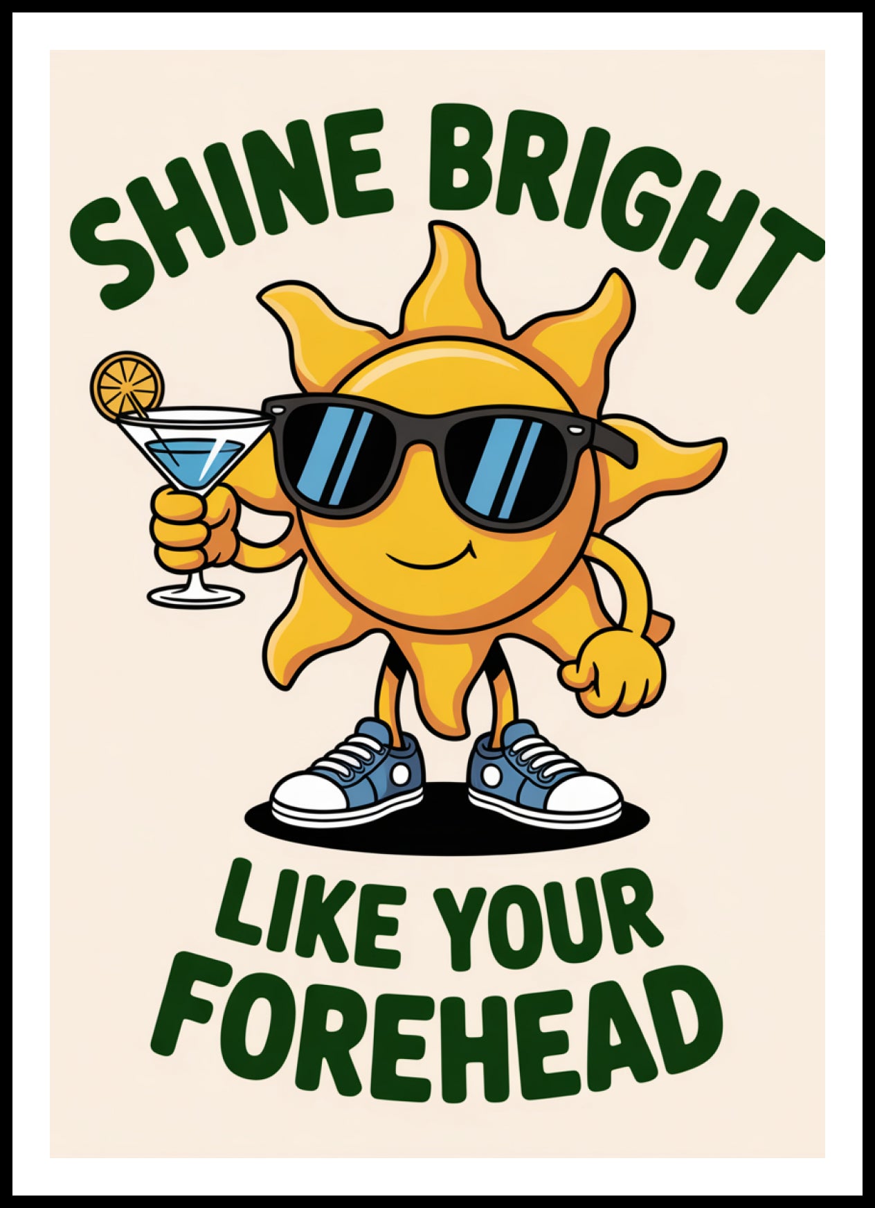 Plakat  Motywacyjny Afirmacja Retro Vintage Do Salonu Shine Bright