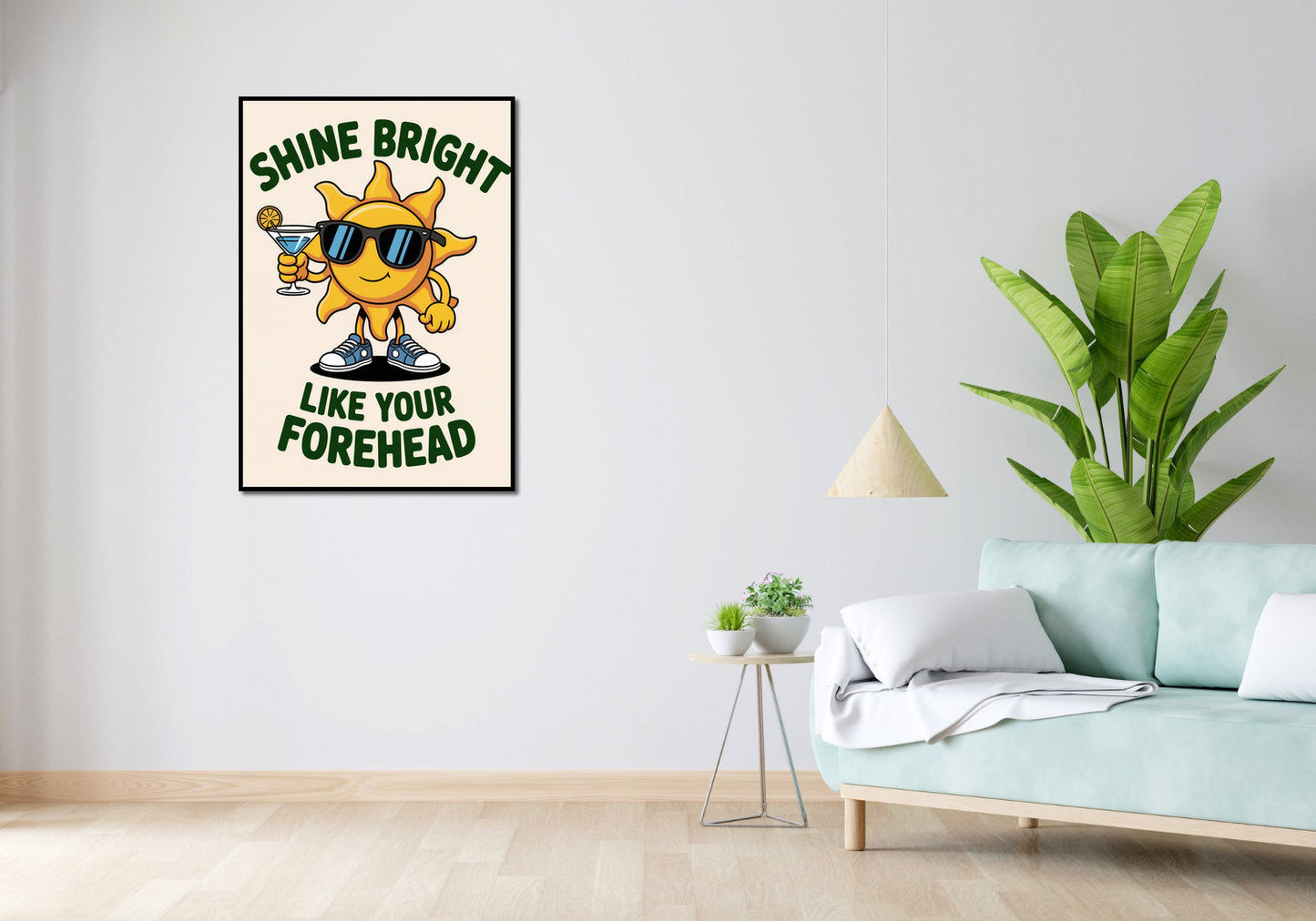 Plakat  Motywacyjny Afirmacja Retro Vintage Do Salonu Shine Bright