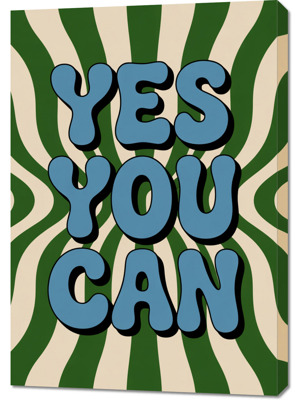 Obraz  Motywacyjny Afirmacja Retro Vintage Do Salonu Yes You Can