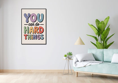 Plakat  Motywacyjny Afirmacja Retro Vintage Do Salonu You Can