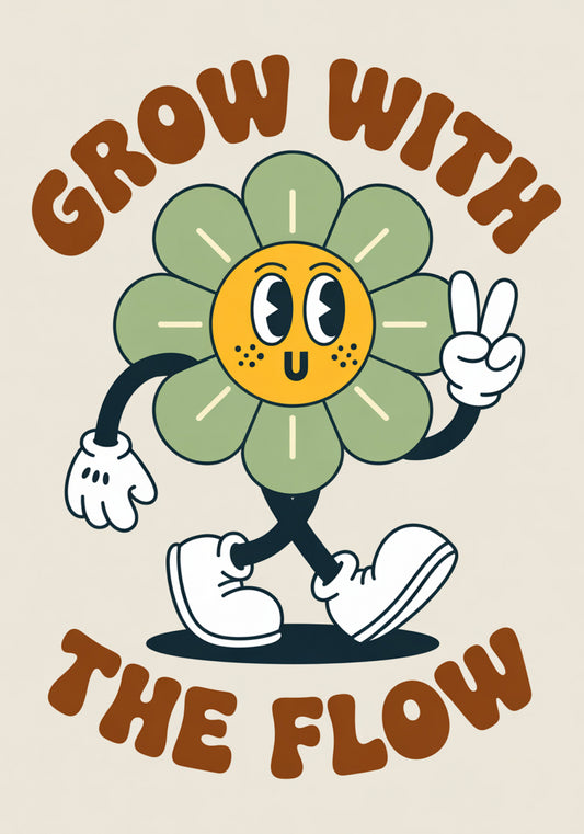 Plakat  Motywacyjny Afirmacja Retro Vintage Do Salonu Grow