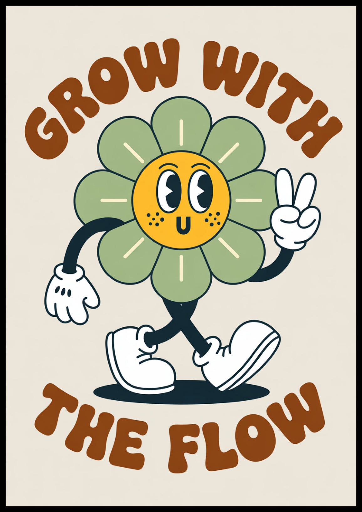 Plakat  Motywacyjny Afirmacja Retro Vintage Do Salonu Grow