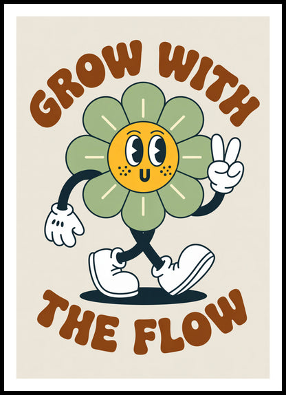 Plakat  Motywacyjny Afirmacja Retro Vintage Do Salonu Grow