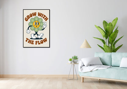 Plakat  Motywacyjny Afirmacja Retro Vintage Do Salonu Grow