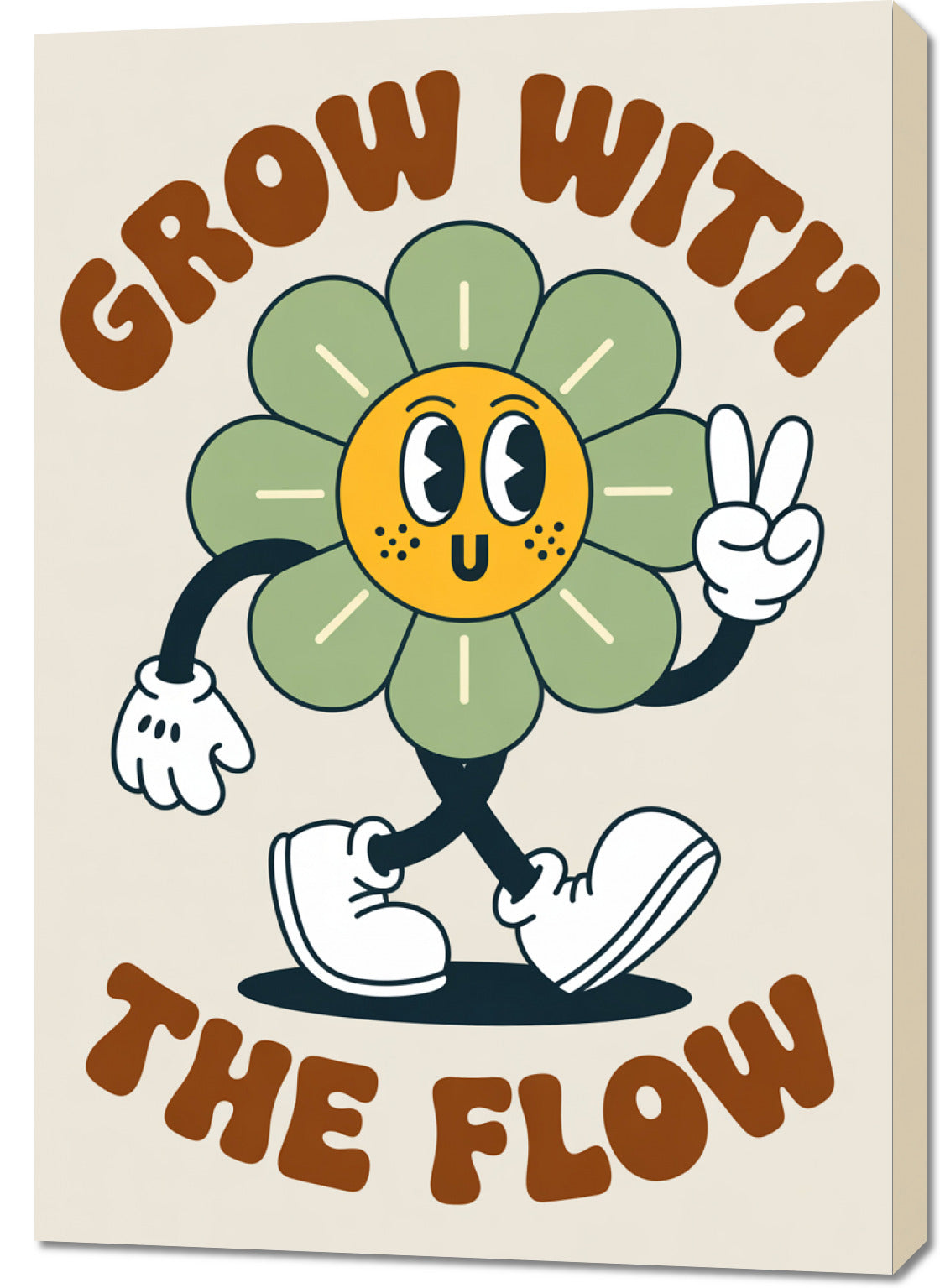 Obraz  Motywacyjny Afirmacja Retro Vintage Do Salonu Grow