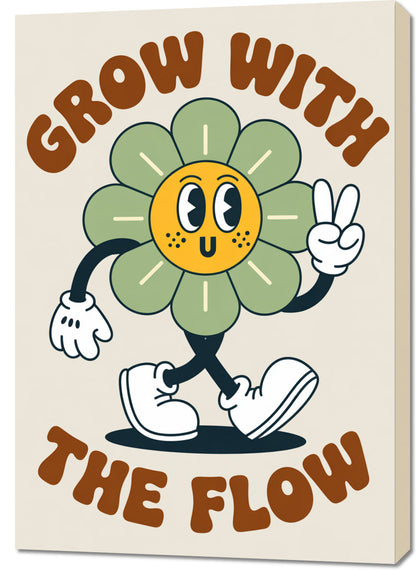 Obraz  Motywacyjny Afirmacja Retro Vintage Do Salonu Grow