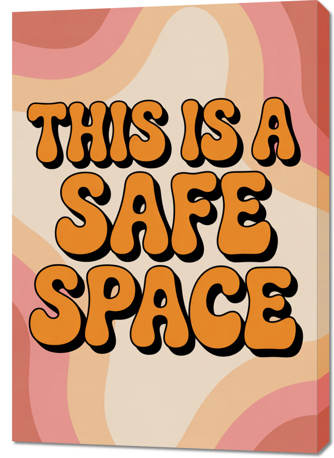 Obraz  Motywacyjny Afirmacja Retro Vintage Do Salonu Safe Space