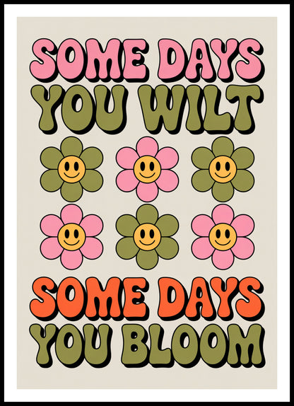 Plakat  Motywacyjny Afirmacja Retro Vintage Do Salonu Bloom