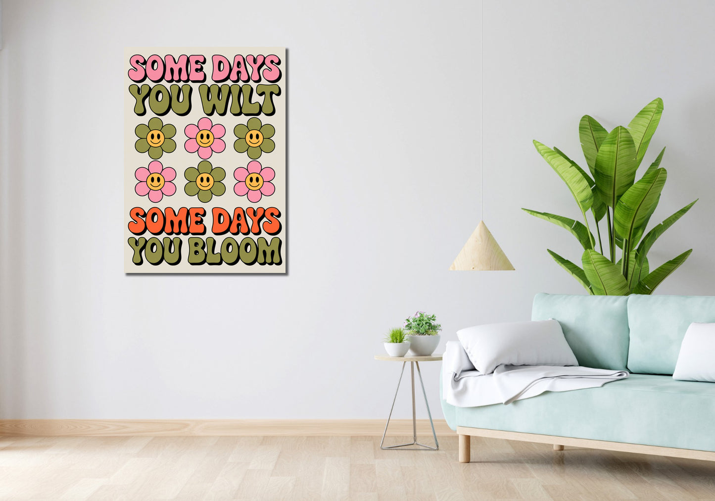 Obraz  Motywacyjny Afirmacja Retro Vintage Do Salonu Bloom