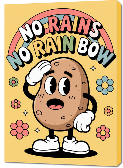 Obraz  Motywacyjny Afirmacja Retro Vintage Do Salonu No Rains