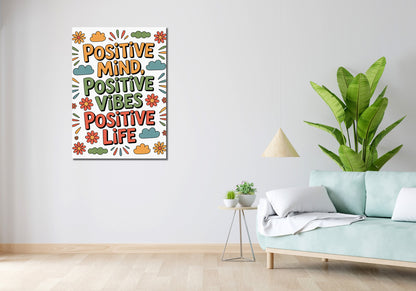 Obraz  Motywacyjny Afirmacja Retro Vintage Do Salonu  Positive