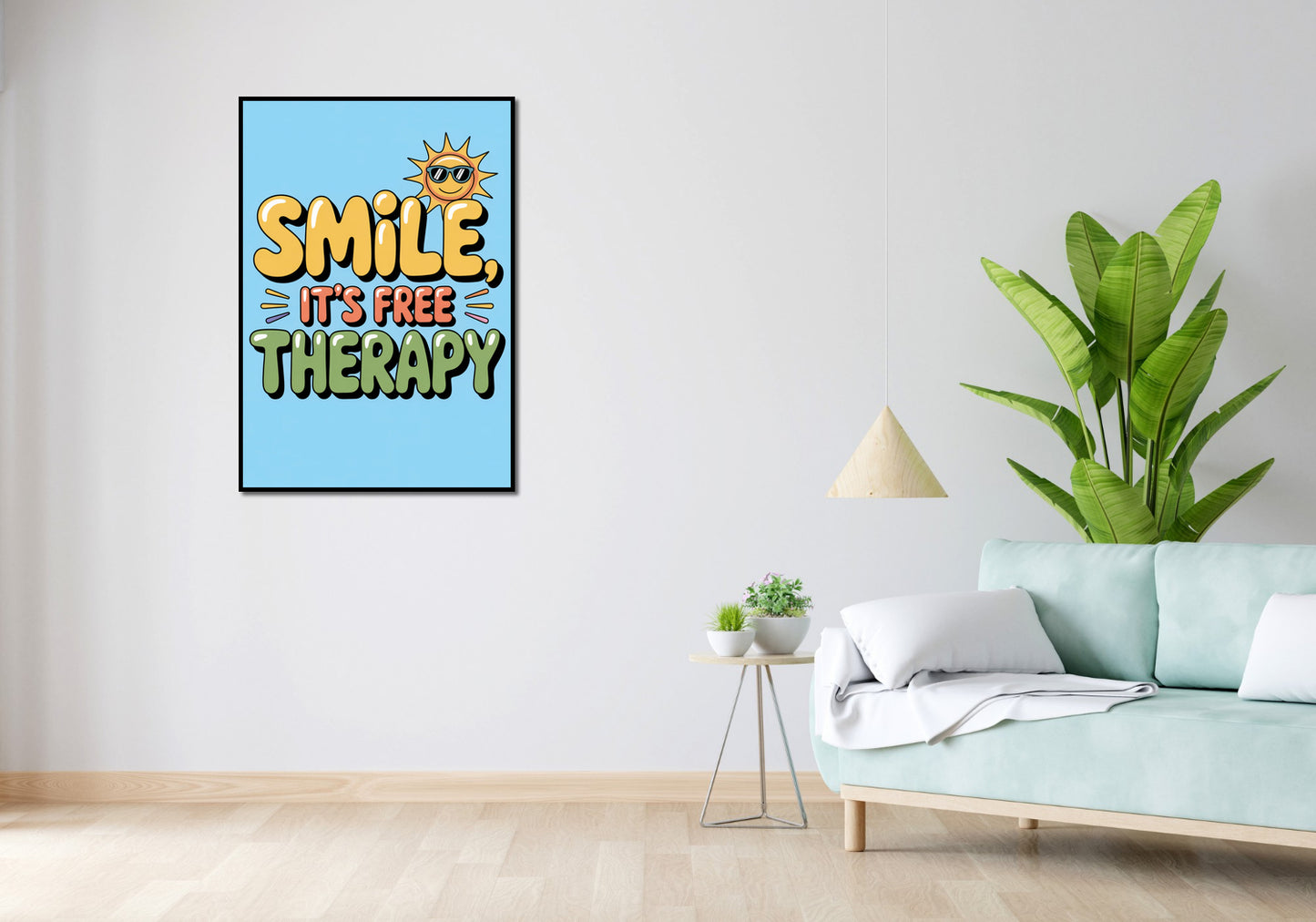 Plakat  Motywacyjny Afirmacja Retro Vintage Do Salonu  Smile
