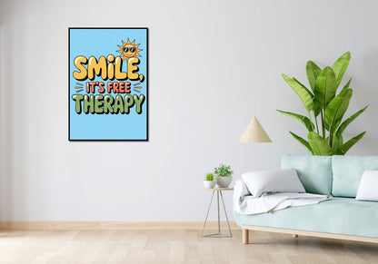 Plakat  Motywacyjny Afirmacja Retro Vintage Do Salonu  Smile