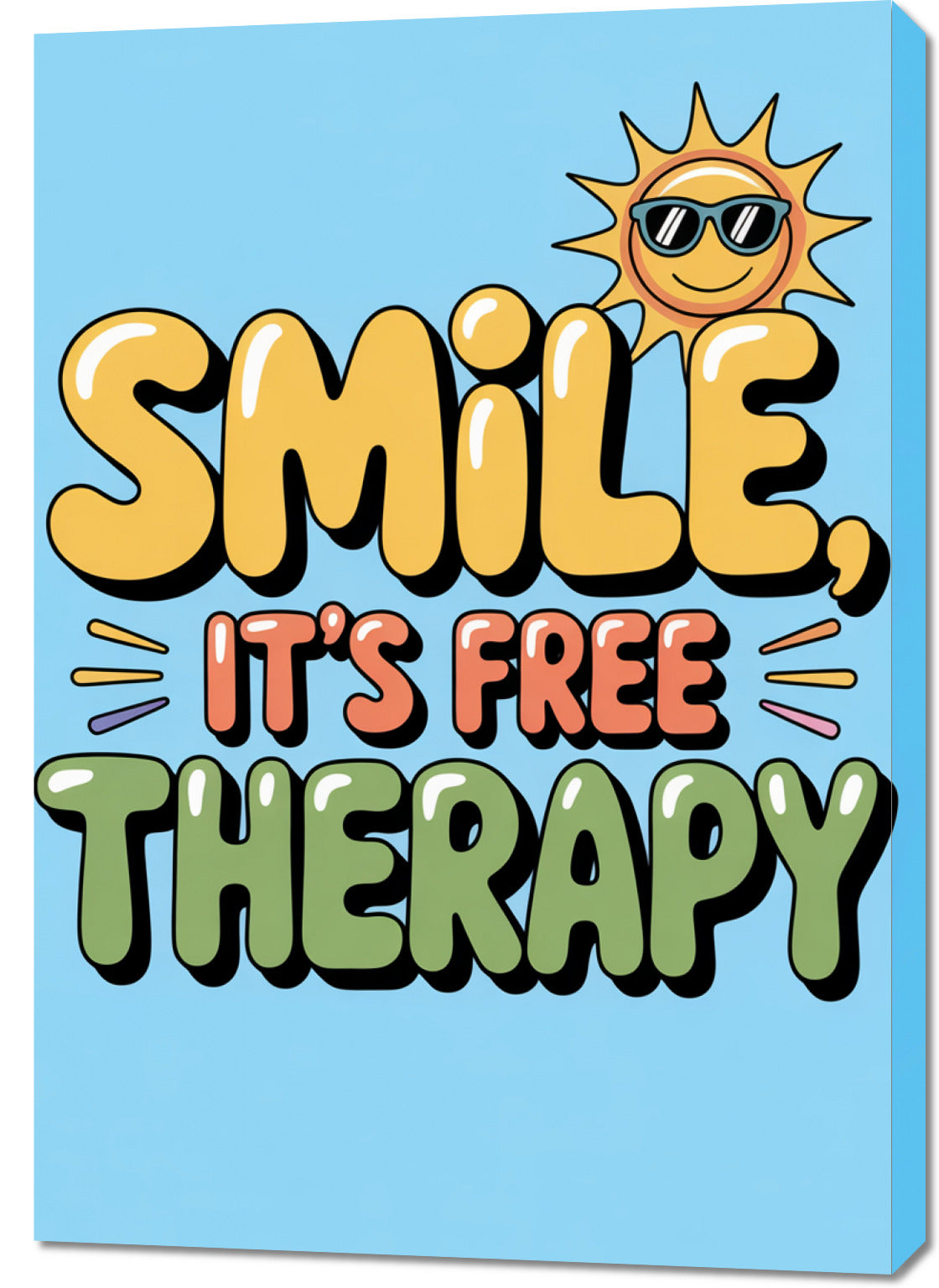 Obraz  Motywacyjny Afirmacja Retro Vintage Do Salonu  Smile