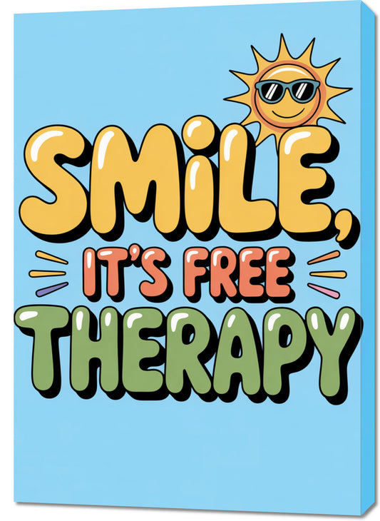 Obraz  Motywacyjny Afirmacja Retro Vintage Do Salonu  Smile