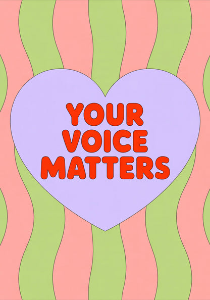 Plakat  Motywacyjny Afirmacja Retro Vintage Do Salonu Your Voice