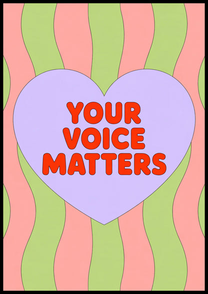 Plakat  Motywacyjny Afirmacja Retro Vintage Do Salonu Your Voice