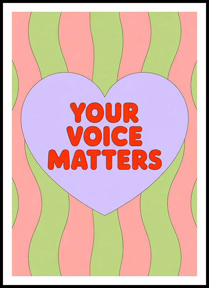 Plakat  Motywacyjny Afirmacja Retro Vintage Do Salonu Your Voice