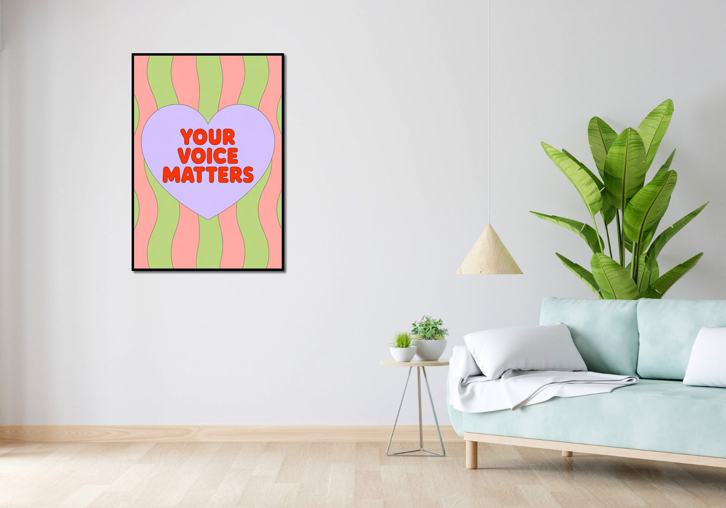 Plakat  Motywacyjny Afirmacja Retro Vintage Do Salonu Your Voice