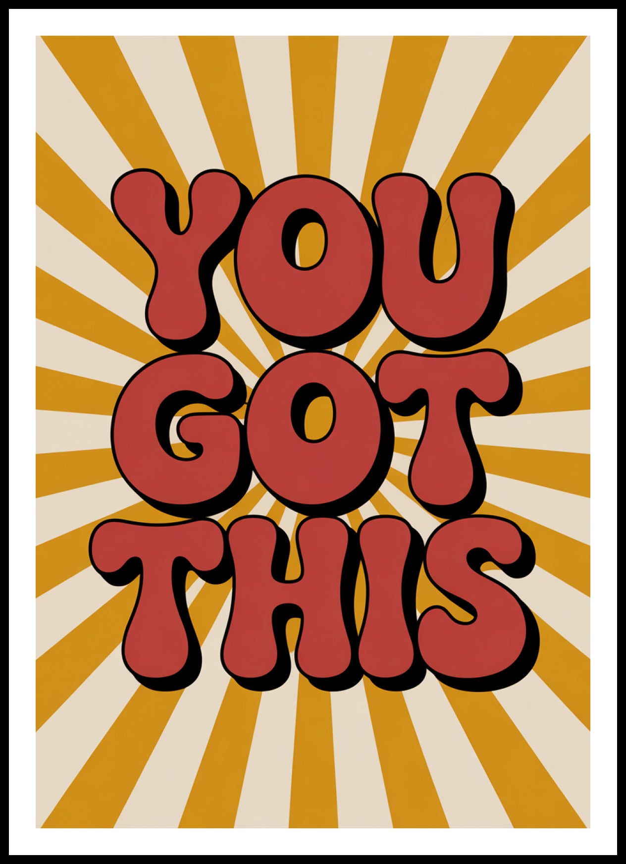 Plakat  Motywacyjny Afirmacja Retro Vintage Do Salonu You Got This